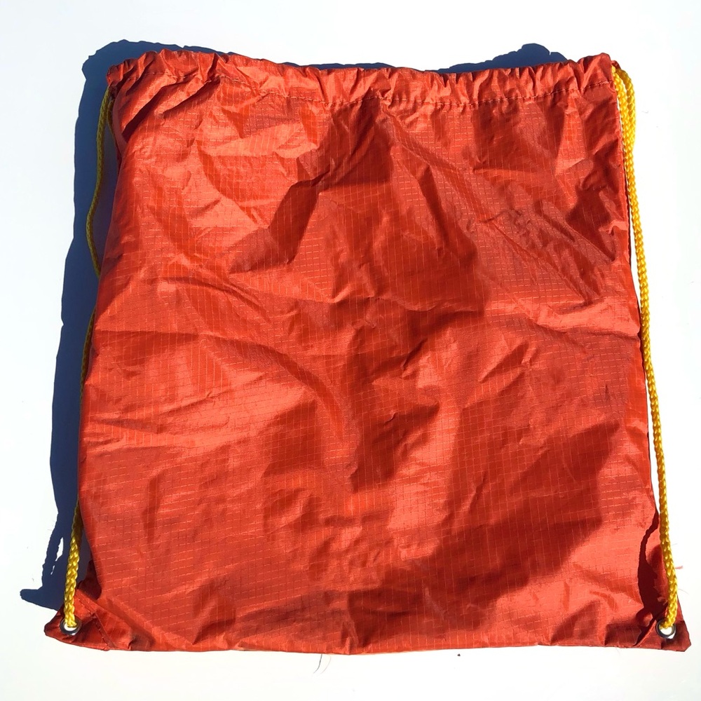 Draw String Backpack Orange And Yellow - Picture 7 of 14